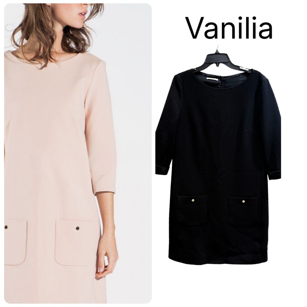 087-Vanilia Jurk Tunic Dress With Front Pockets, Size: EU 40